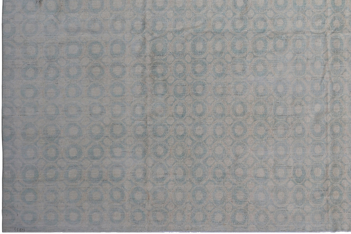 9'x12' Ariana Blue Ivory Circular Design Modern Collection Rug