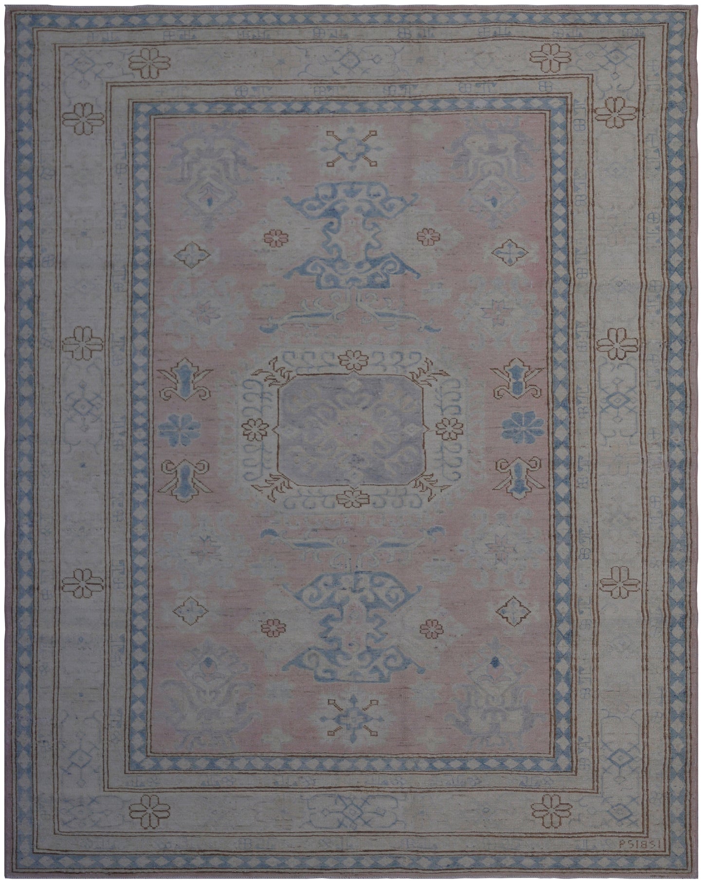 5'x8' Ariana Caucasian Pink Ivory Hazara Rug