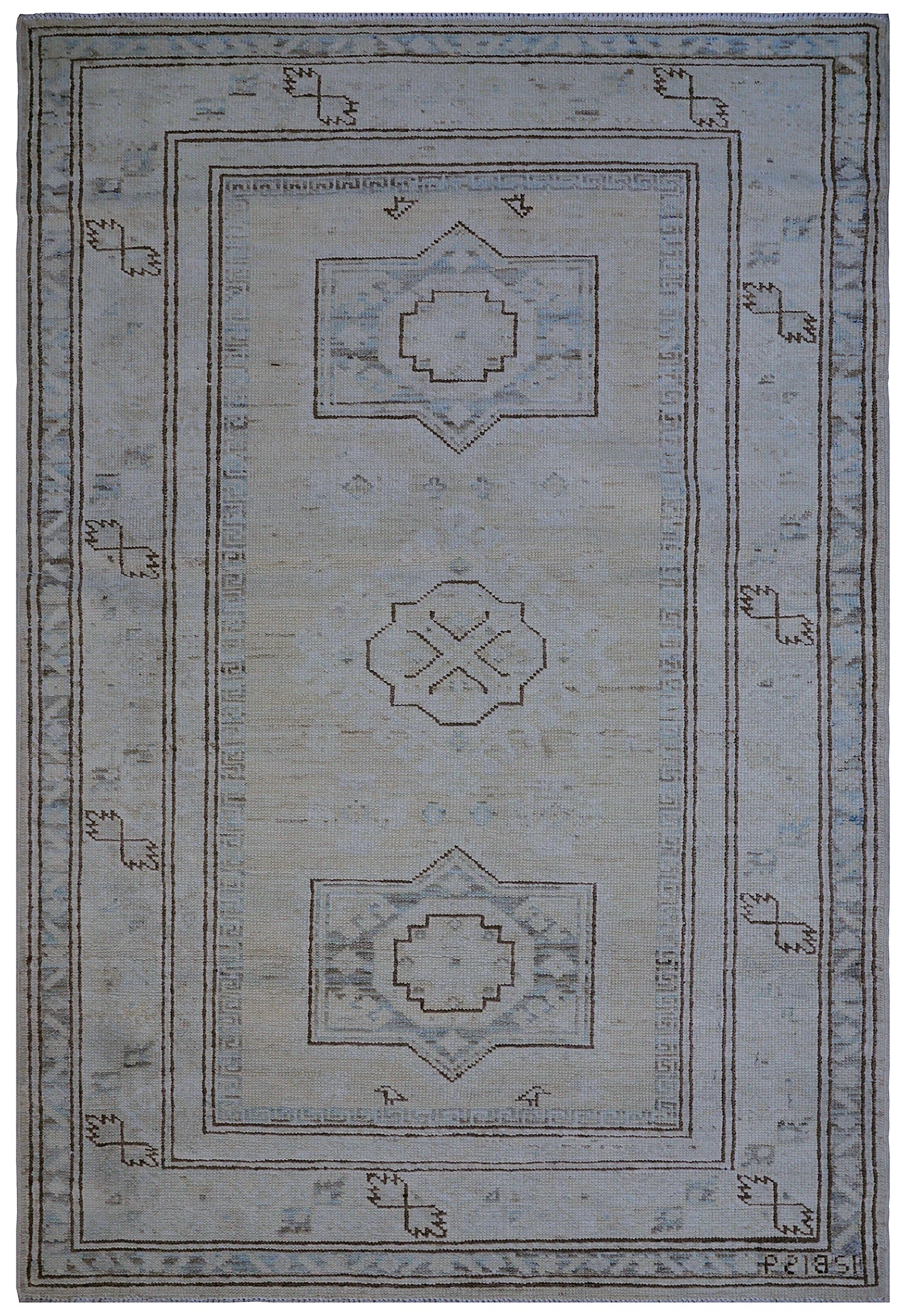 3X4 Ariana Geometric Earth Tone Hazara Rug