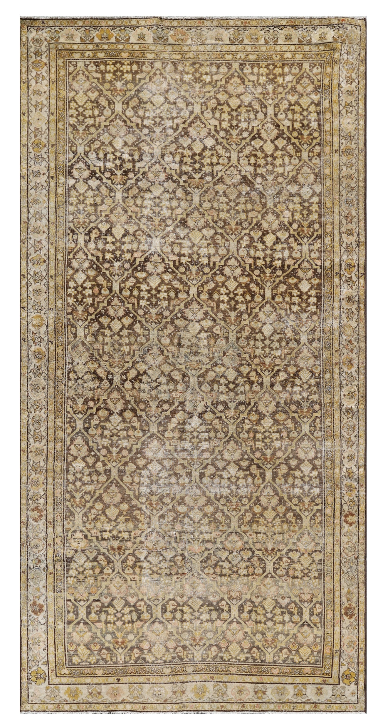 5'x10' Antique Semi-antique Persian Malayer Wide Runner