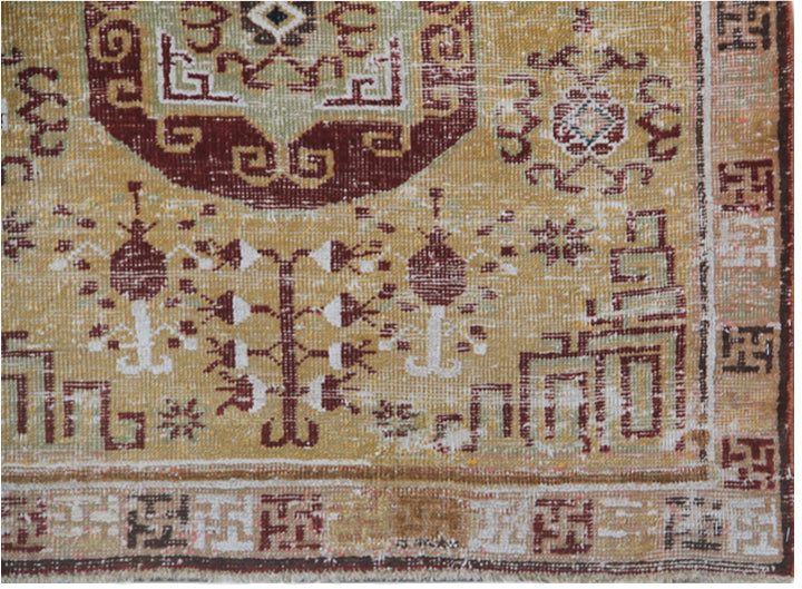 3'x6' Vintage Samarkand / Khotan Rug | Hand-Knotted Rug