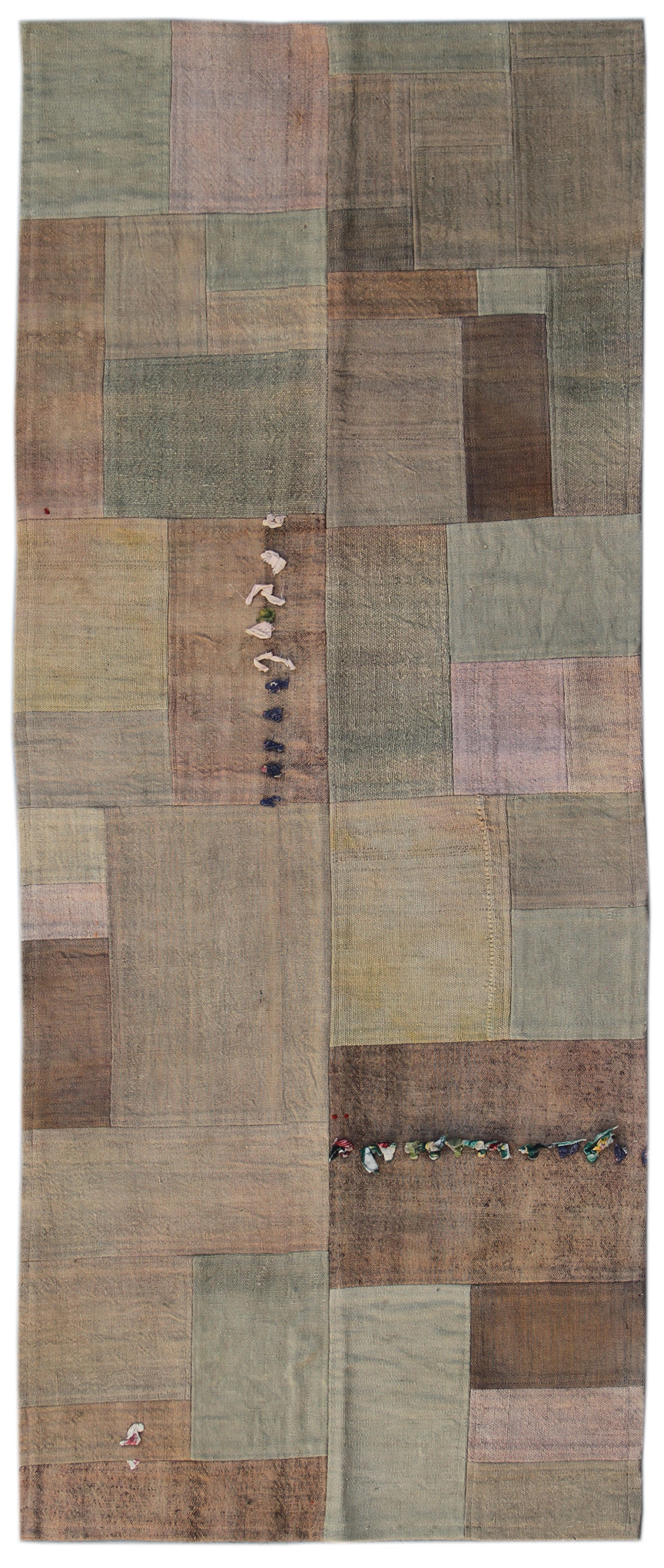 3'x7' Turkish Kilim | Patchwork | Small Runner Rug