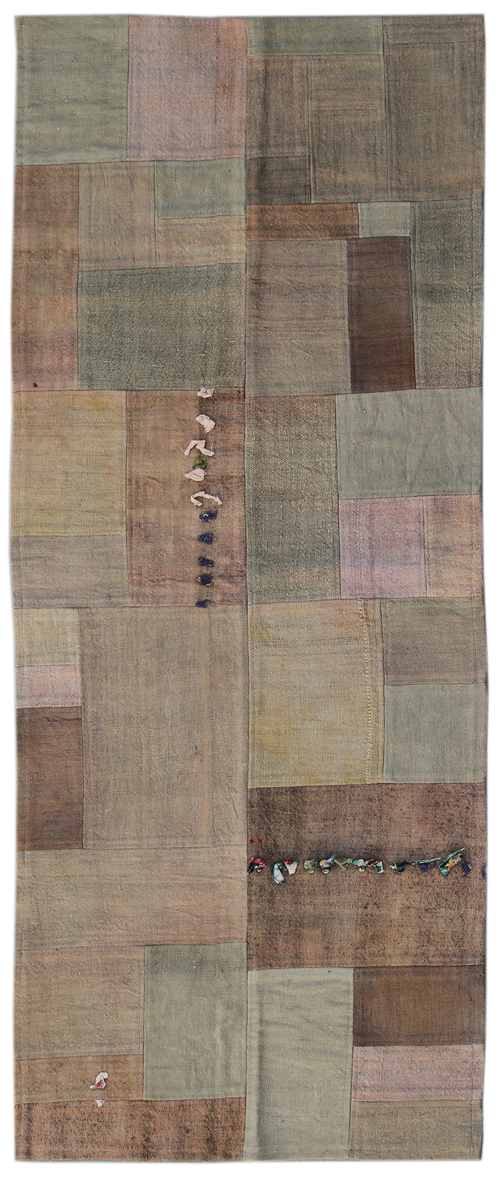 3'x7' Turkish Kilim | Patchwork | Small Runner Rug