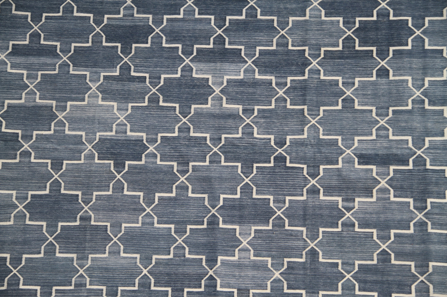 6.00 x 5.06 Blue Indian Coton Kilim