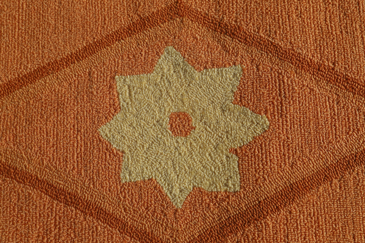 18'x23' Orange Gold European Style Vintage Hooked Tufted Rug