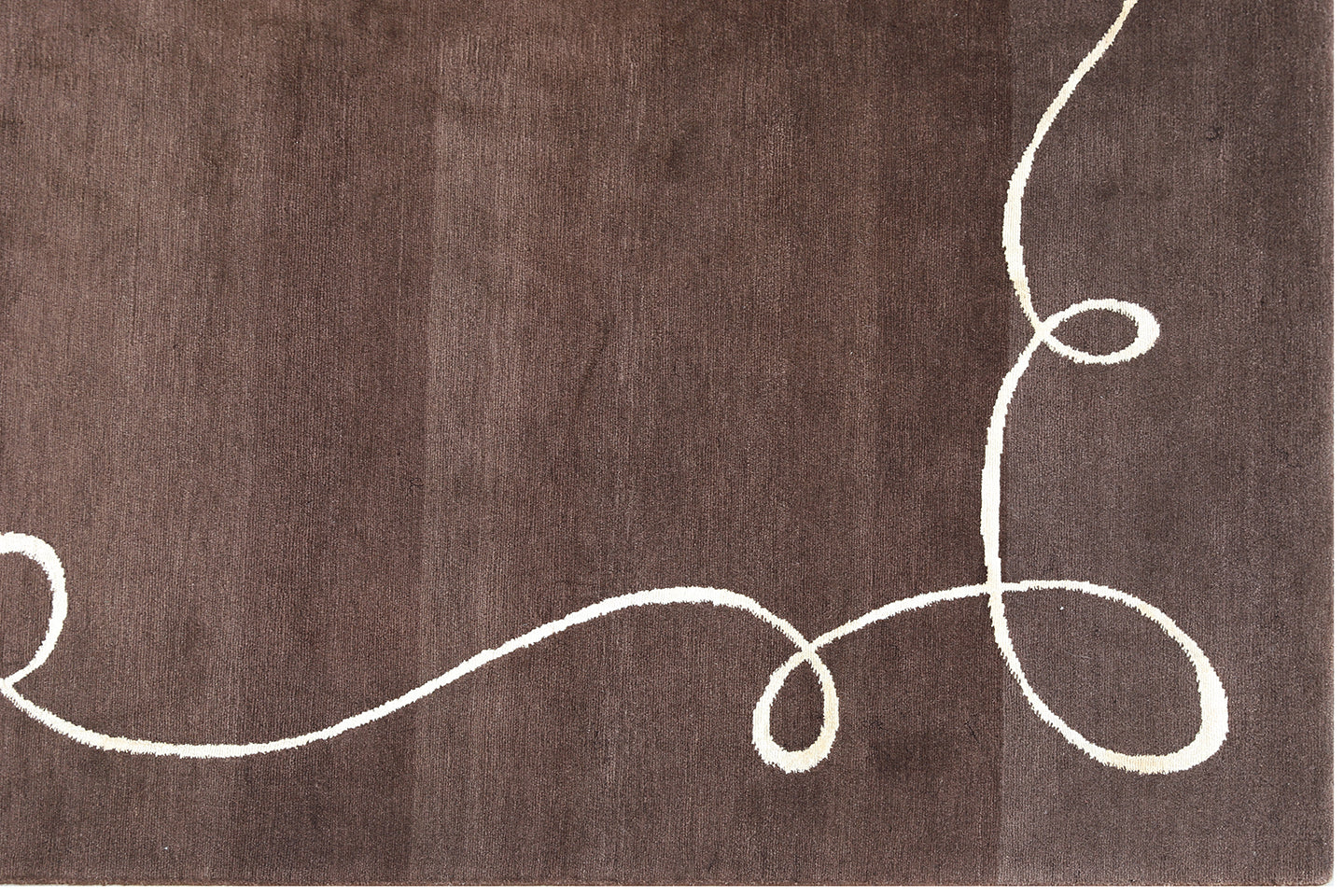 10x12 Contemporary Brown And White Tibetan Rug