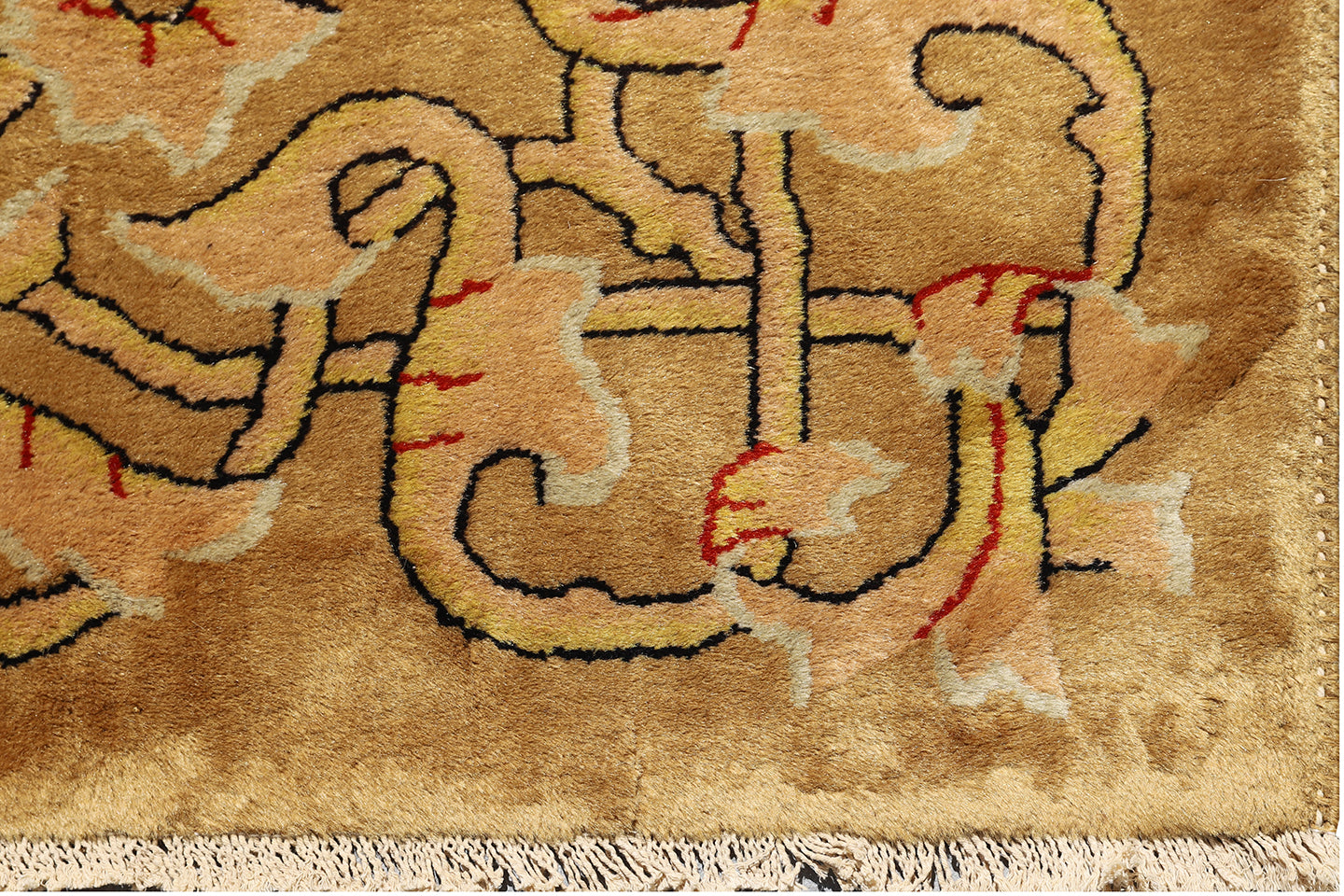 9'x11' Gold Vintage Art Deco Rug