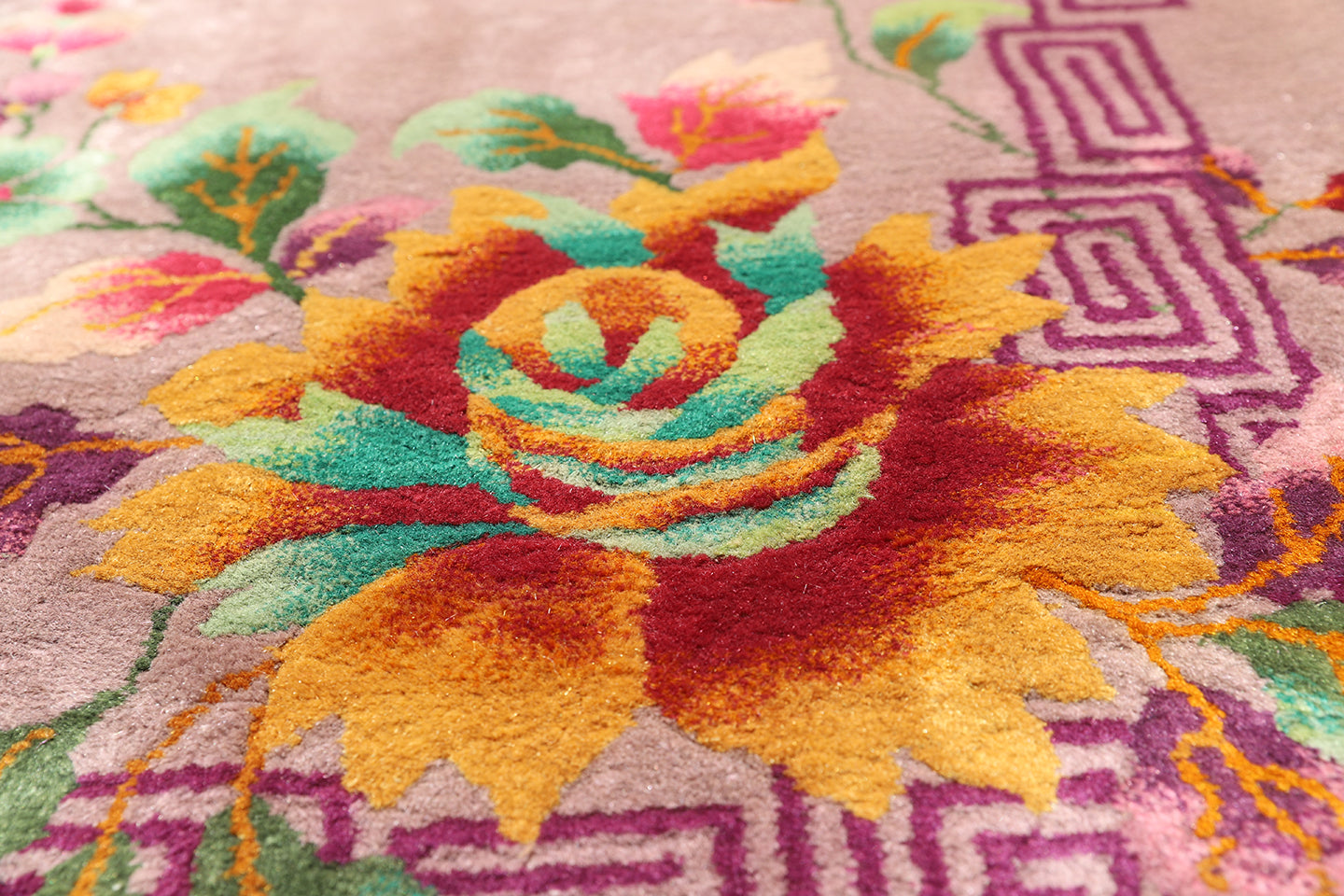 8'x10' Pink Vintage Chinese Rug