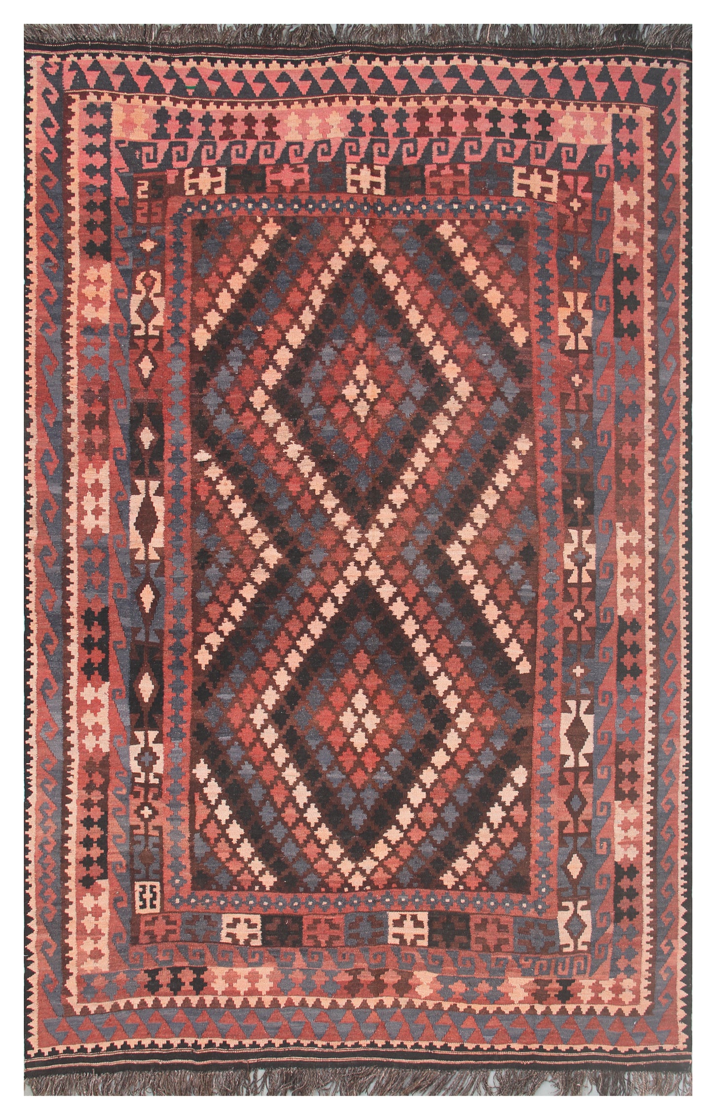 9.07 x 6.03 Afghan Maimana Vintage Wool Kilim