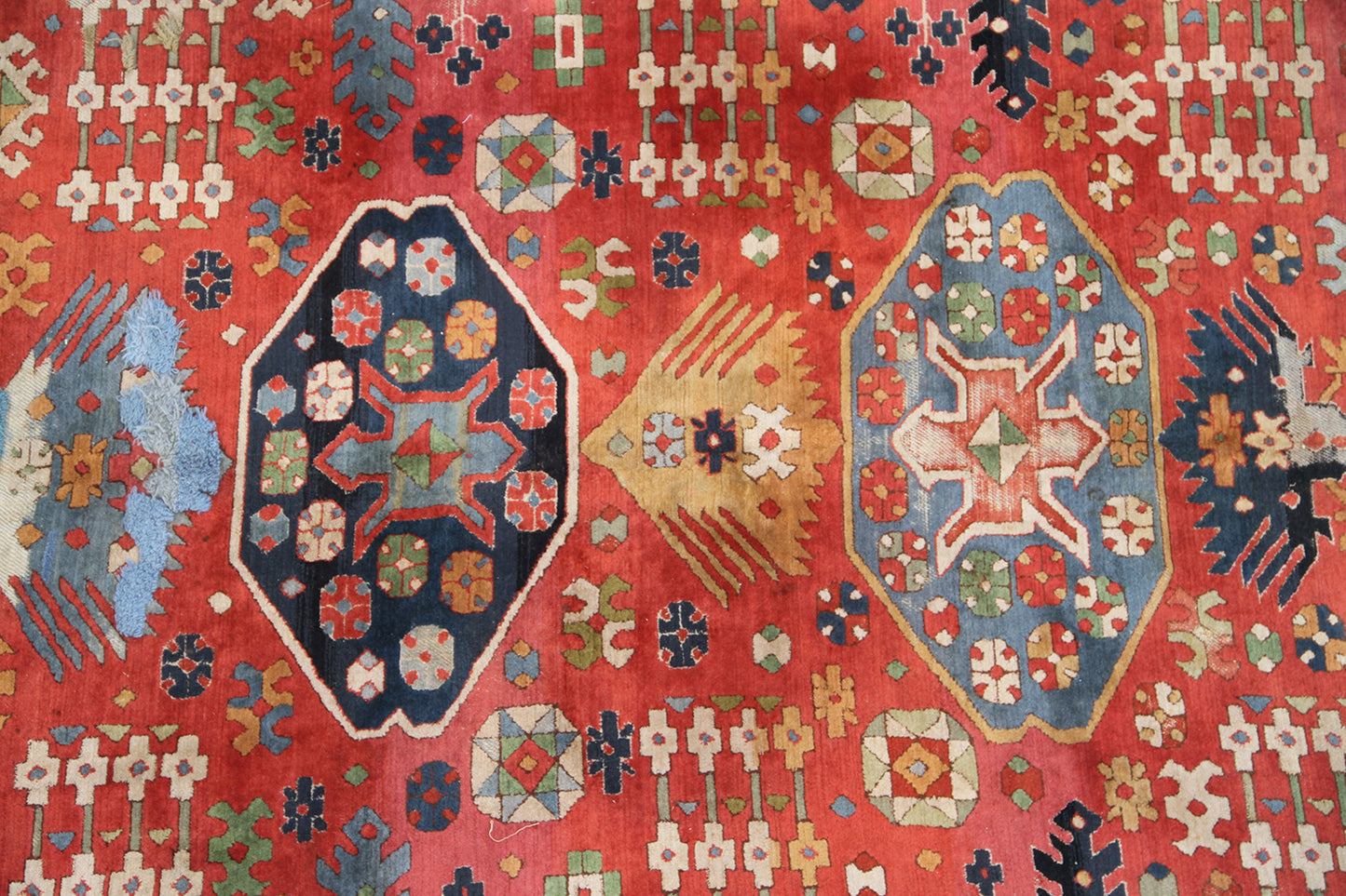 9'x12' Antique Caucasian Design German Tetex Tufted Rug