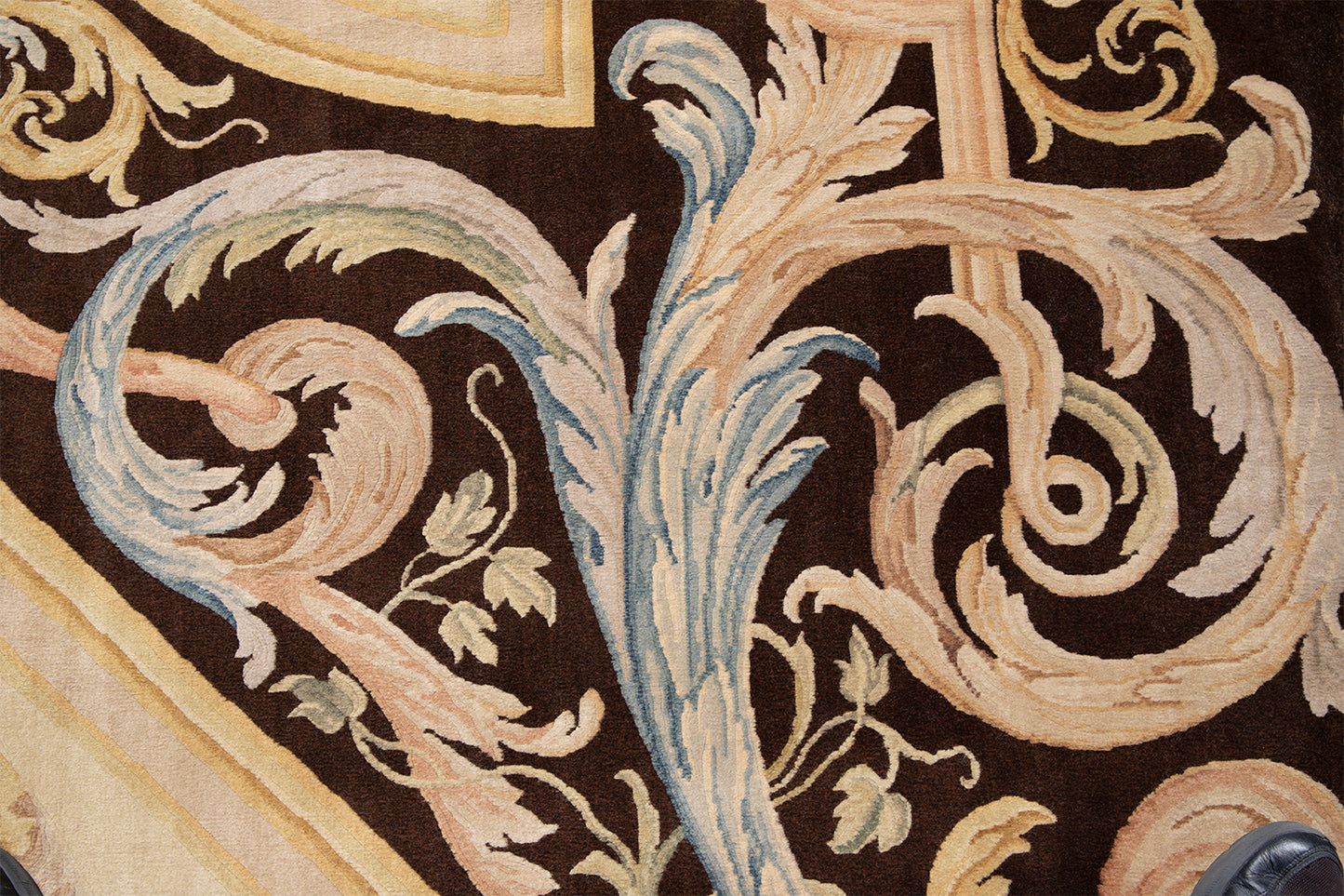 11'x16' Black and Gold Savonnerie Rug