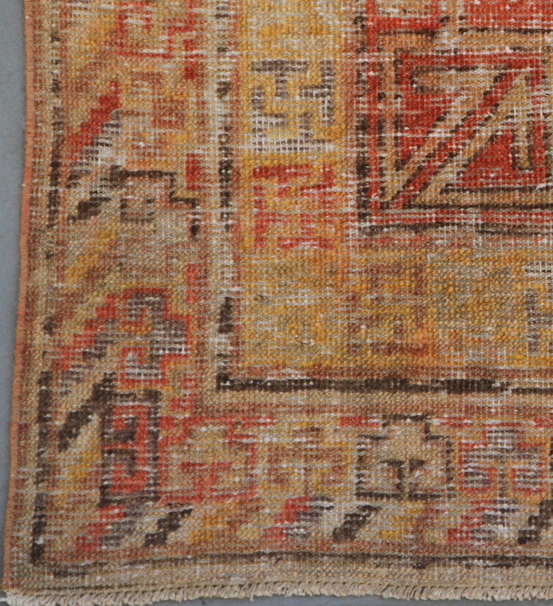 8’10” x 4’3” Rust Medallion Vintage Antique Samarkand Khotan Area Rug