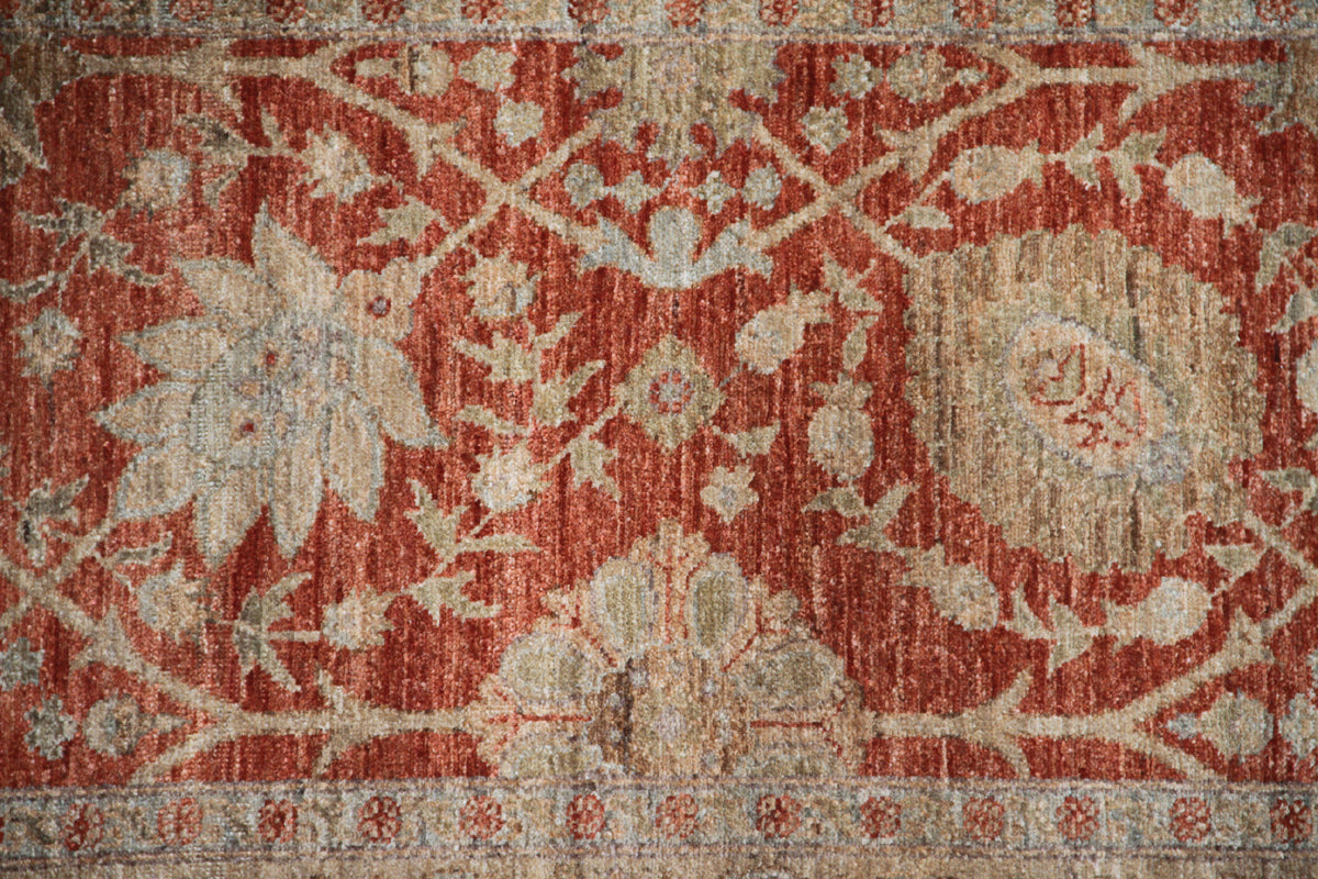 3x11 Rust Terra Cotta Ivory Gold Tabriz design Ariana Traditional Runner Rug