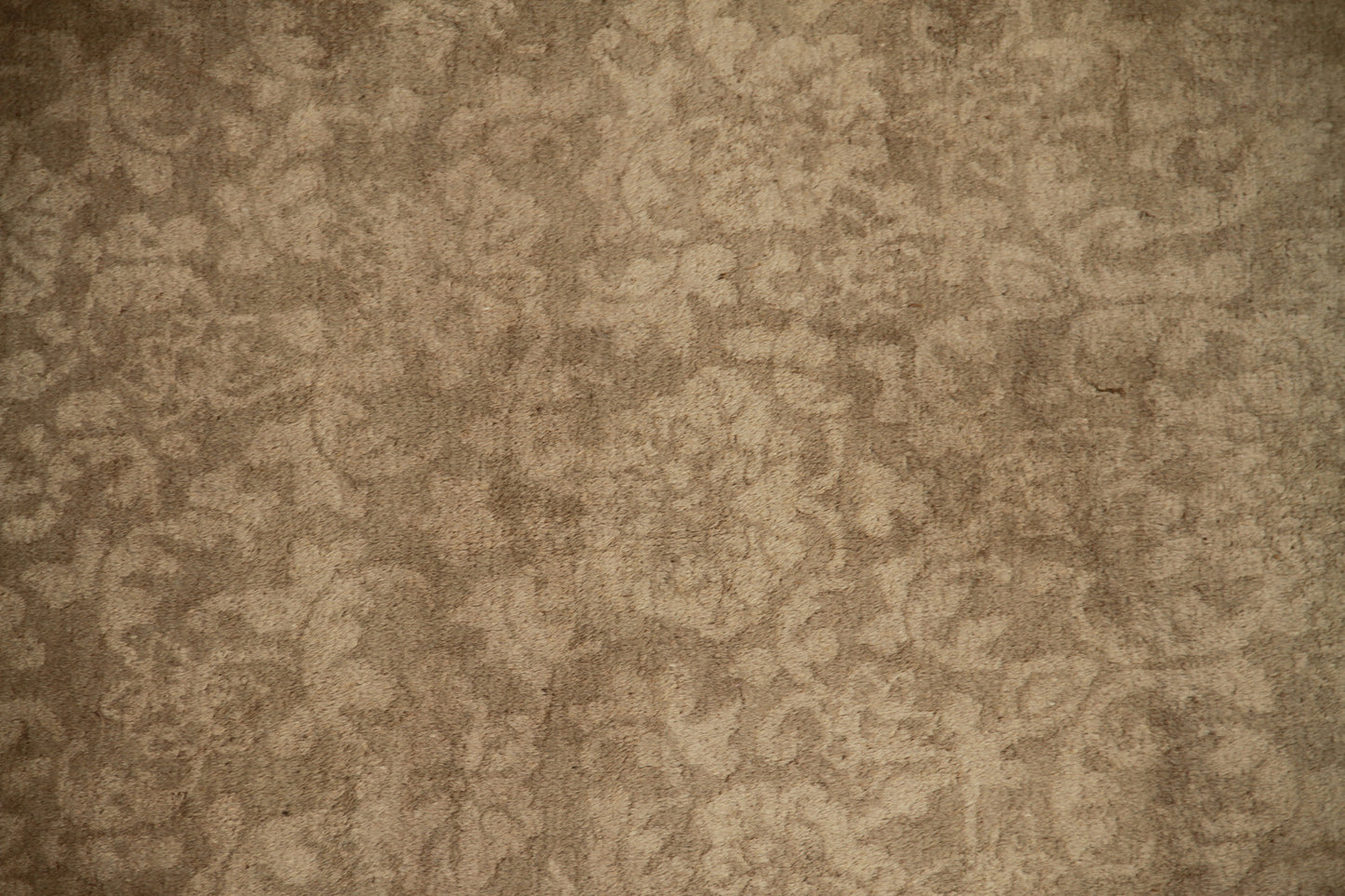 6x9 Brown Tan Floral Vintage Chinese Design Khotan