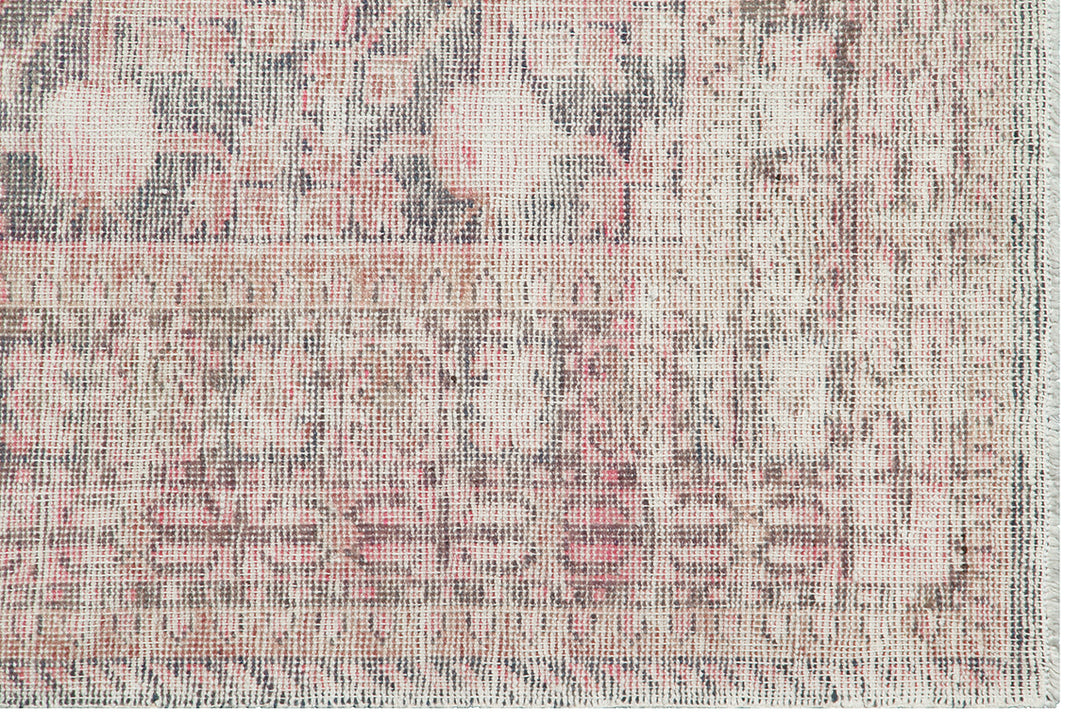 Vintage Wool Rug | Washed-out Pink Antique Samarkand