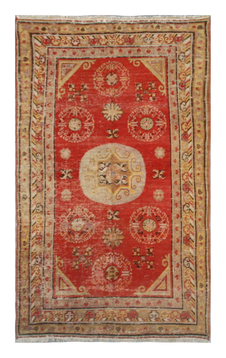 5'x8' Vintage Samarkand Red Area Rugs