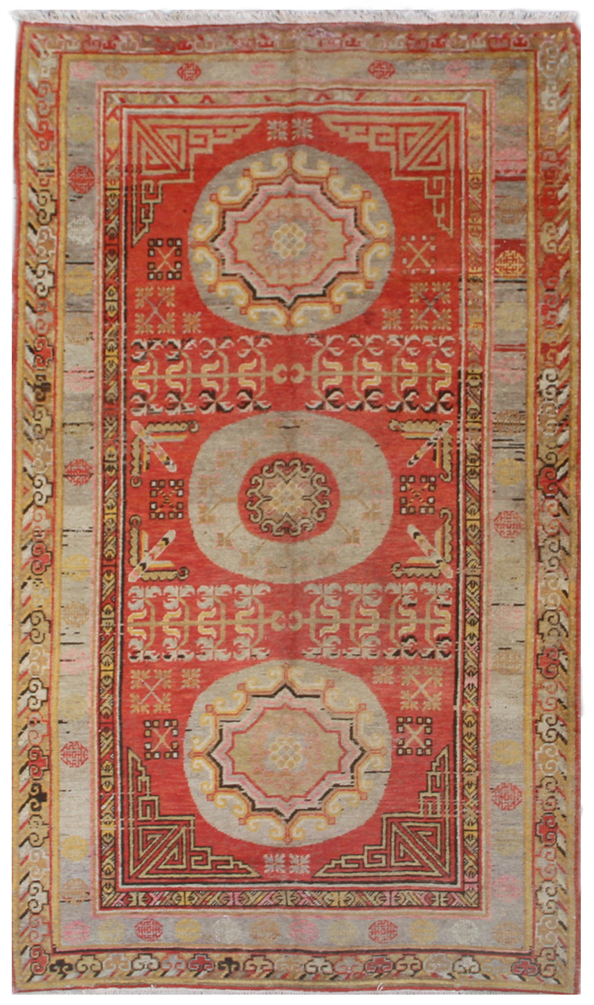 5'x9' Vintage Wool Rug | Samarkand | Khotan Area Rug