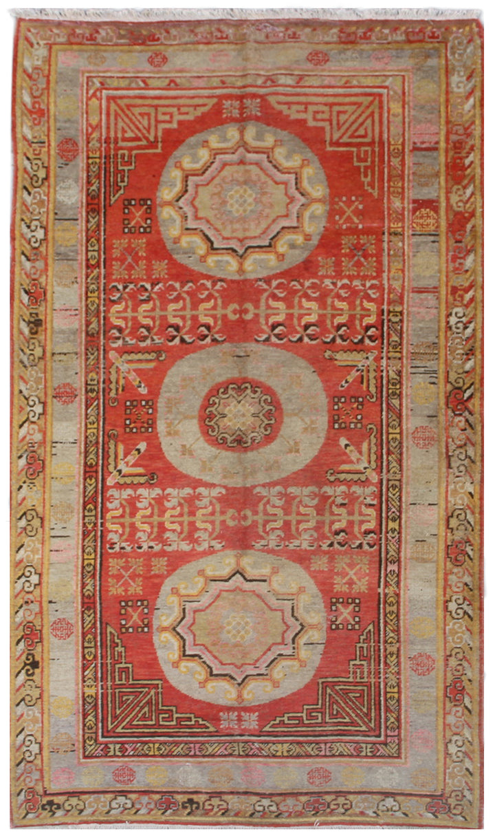 5'x9' Vintage Wool Rug | Samarkand | Khotan Area Rug