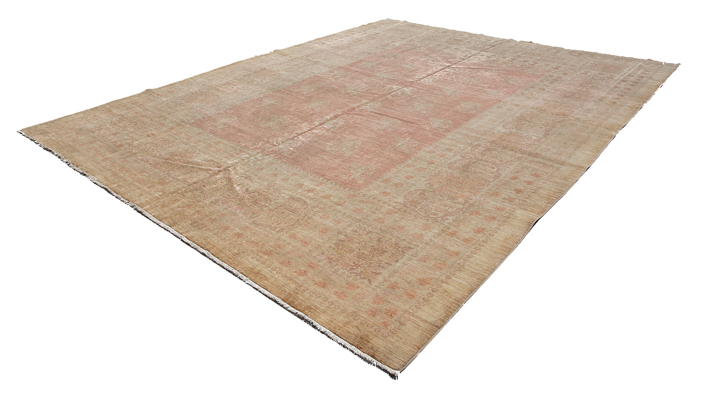 10x14 Coral Gold Very Fine Ukrainian Design Rug