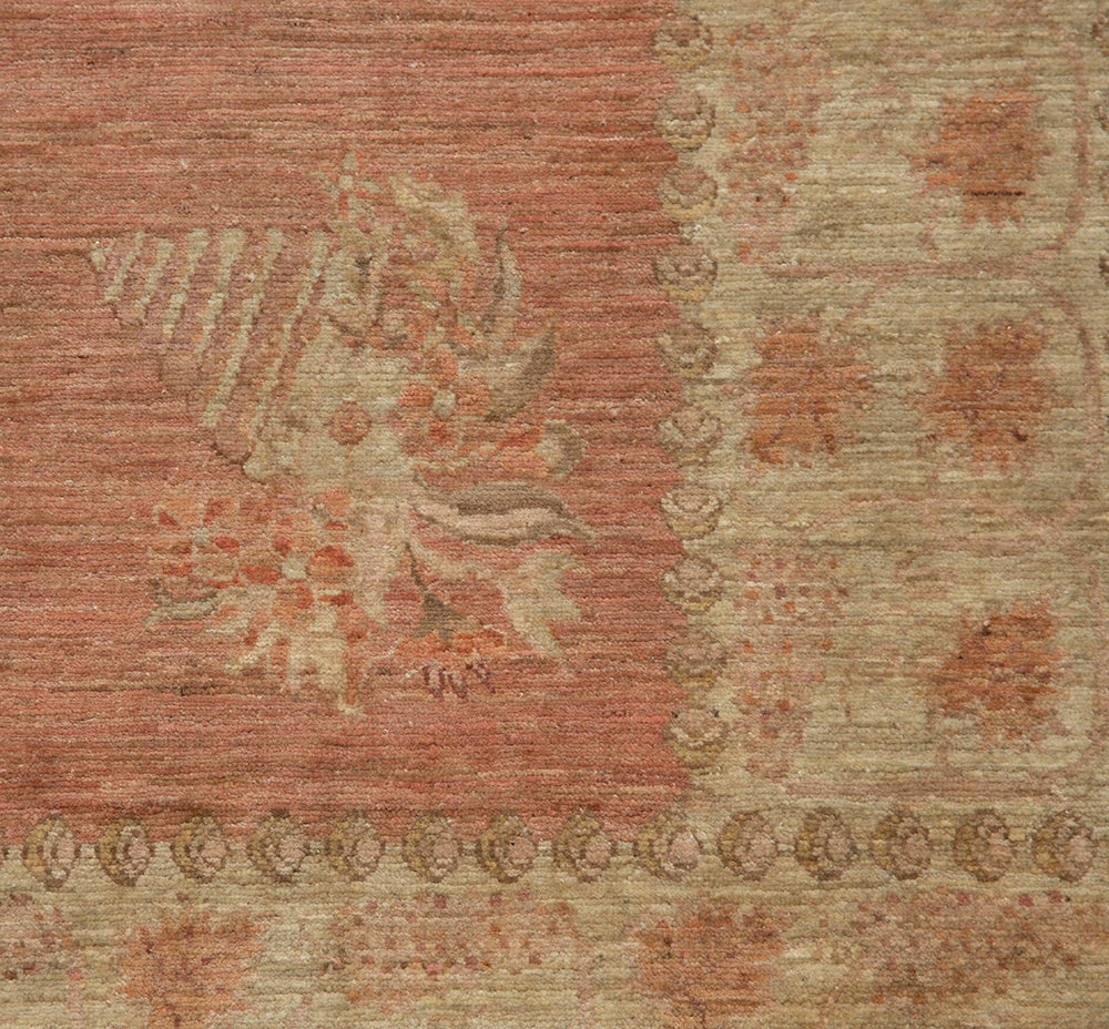 10x14 Coral Gold Very Fine Ukrainian Design Rug