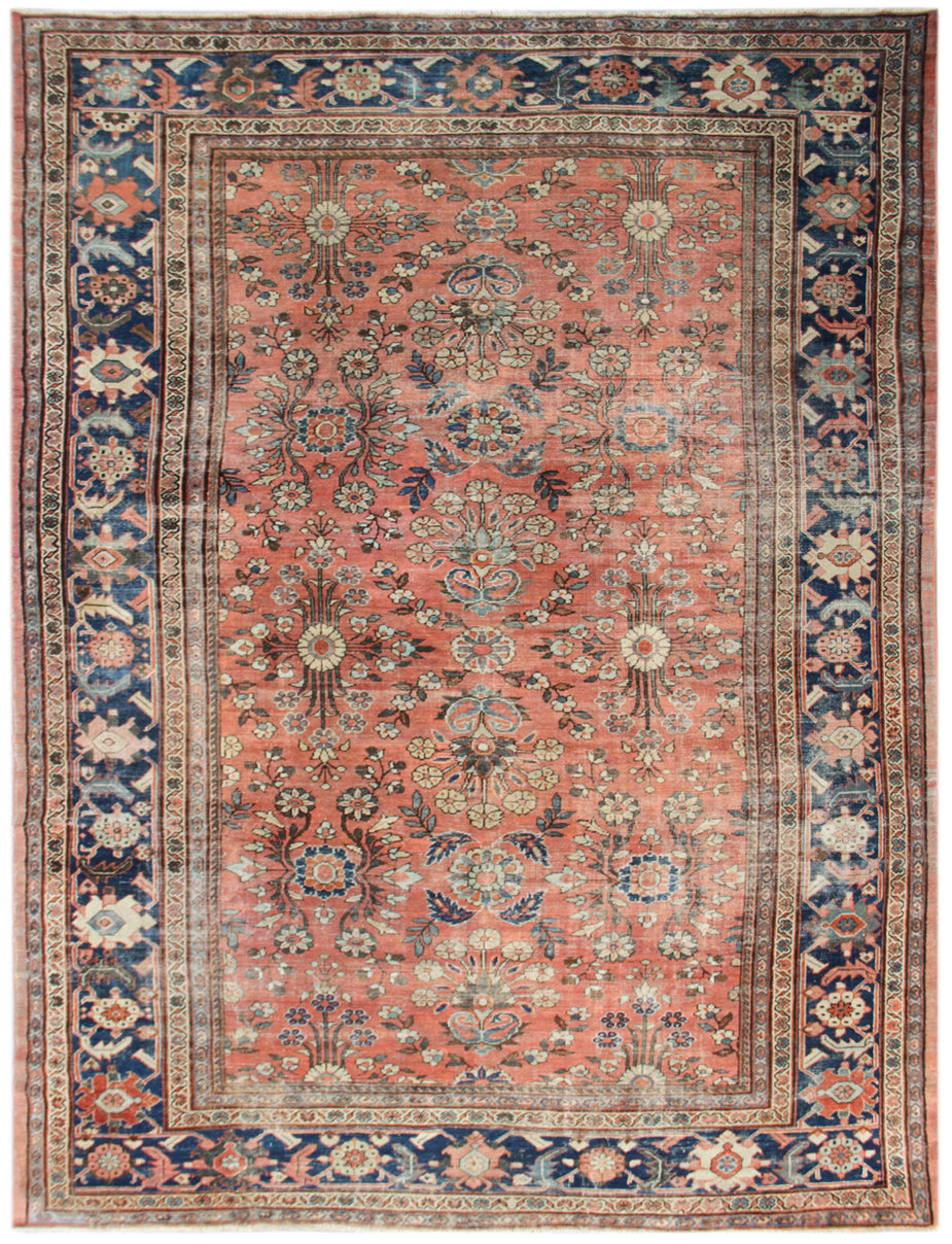 8x12 Vintage Floral Persian Mahal Rug