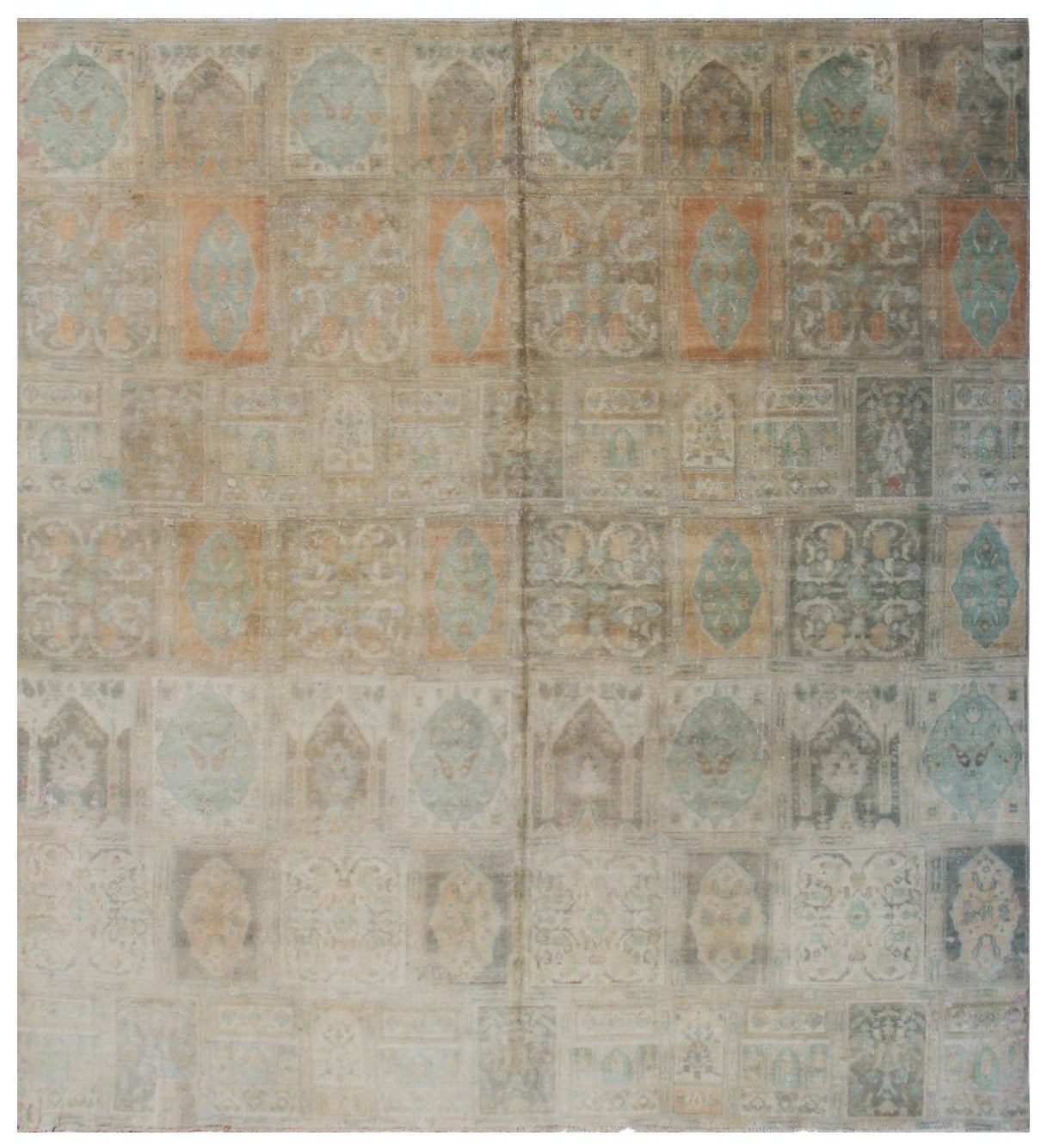 8x10 Vintage Indian Agra Four Season Hand-Knotted Area Rug