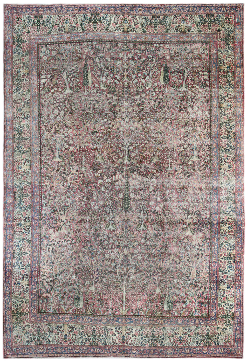 9'x12' Antique Persian Kirman Rug