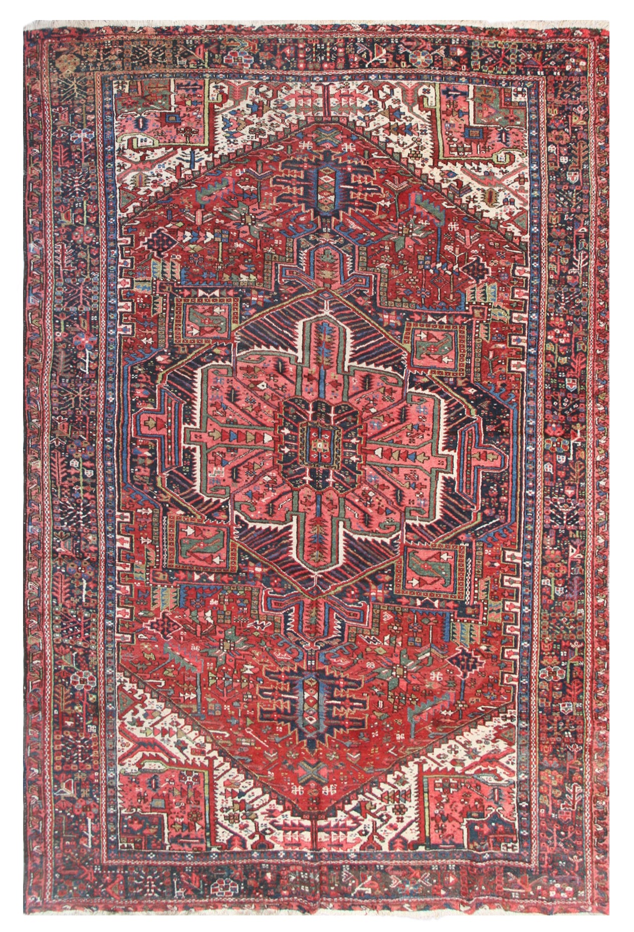 9'x12' Antique Vintage Karajah Heriz Rug