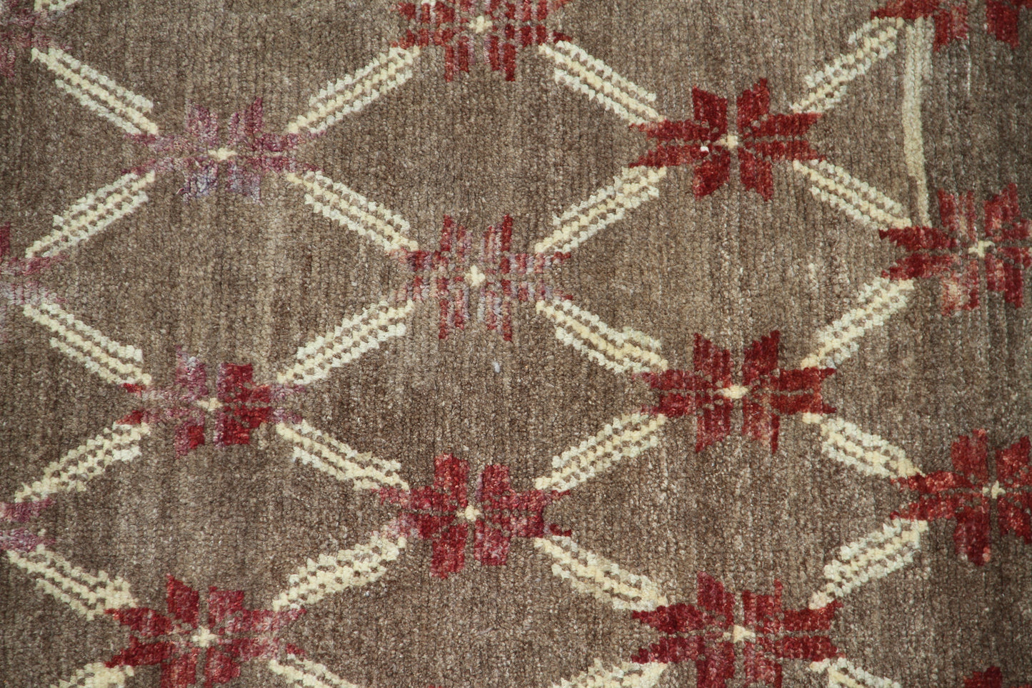 3x8 Brown Grey Red Cream Vintage Antique And Semi Antique Turkish Runner Rug