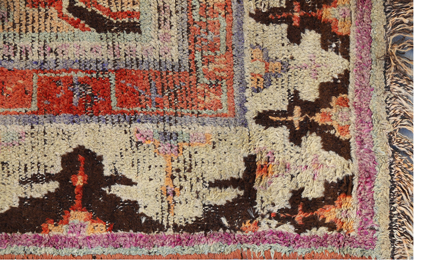 9.04 x 4.05 Hand-Knotted Vintage Antique Samarkand Rug
