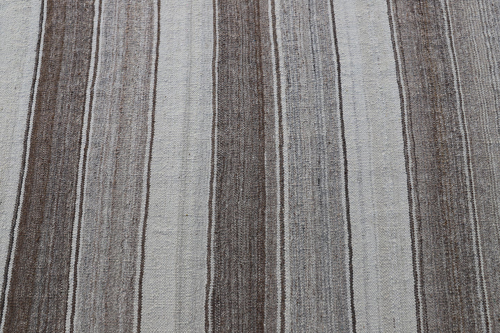 6'x10' Hand Woven Earth Tone Stripe Ariana Kilim Rug