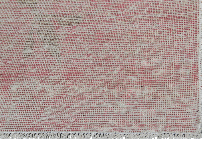 6'x9' Antique Samarkand Rug | Pictorial Pink Wool Rug