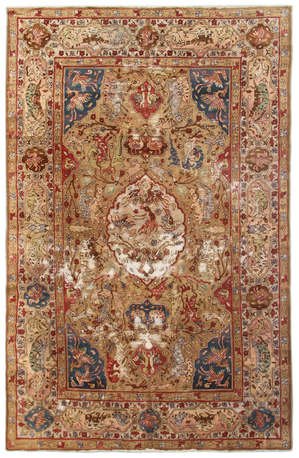 6'x9' Vintage German Rug | Tetex Hand Made Tefzet Area Rug