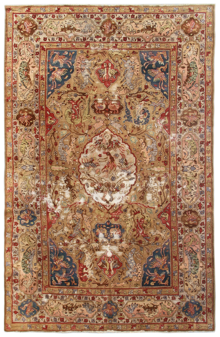 6'x9' Vintage German Rug | Tetex Hand Made Tefzet Area Rug