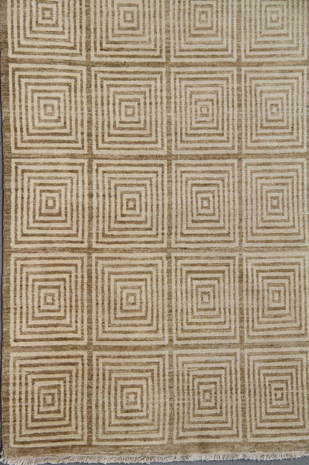 5x10 Soft Geometric Design Gold Ariana Modern Wide Runner Rug