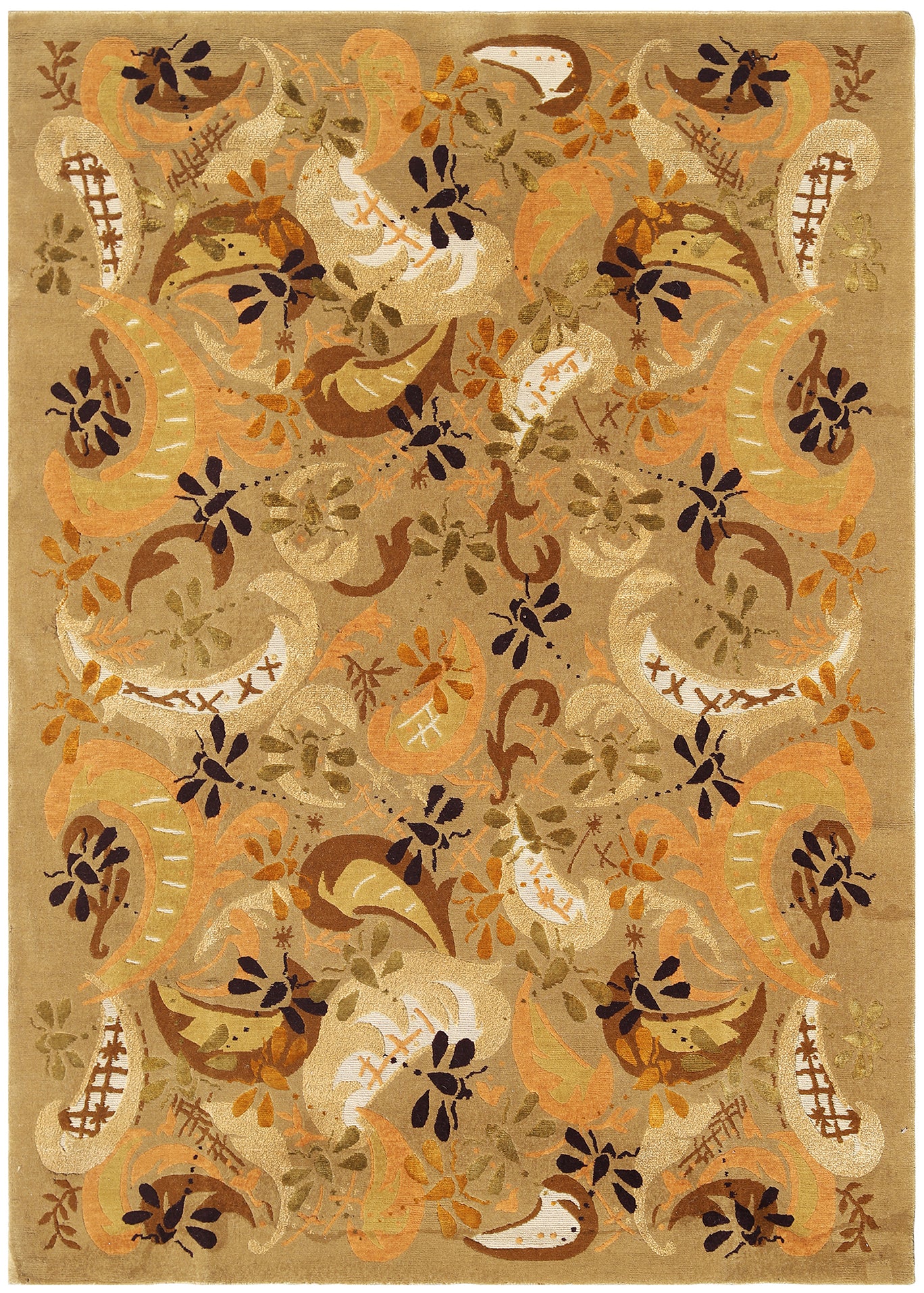4x6 Dragonfly Design Tibetan Rug