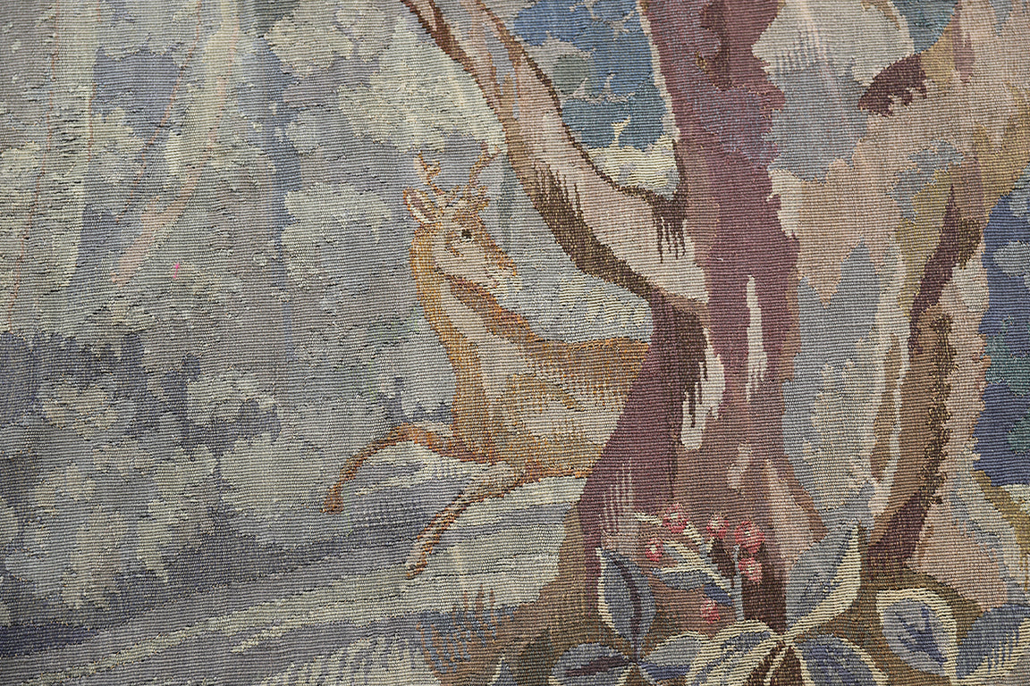 8'x9' Antique and Semi Antique European Tapestry Wall-hanging