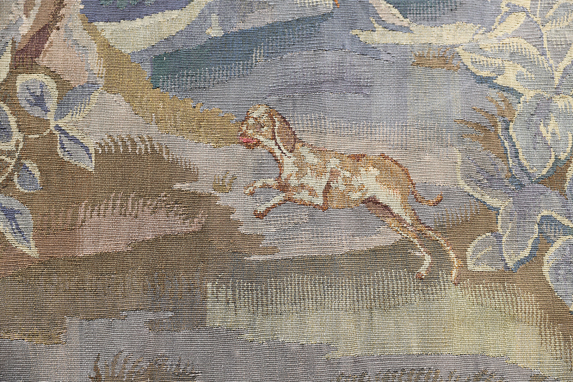 8'x9' Antique and Semi Antique European Tapestry Wall-hanging
