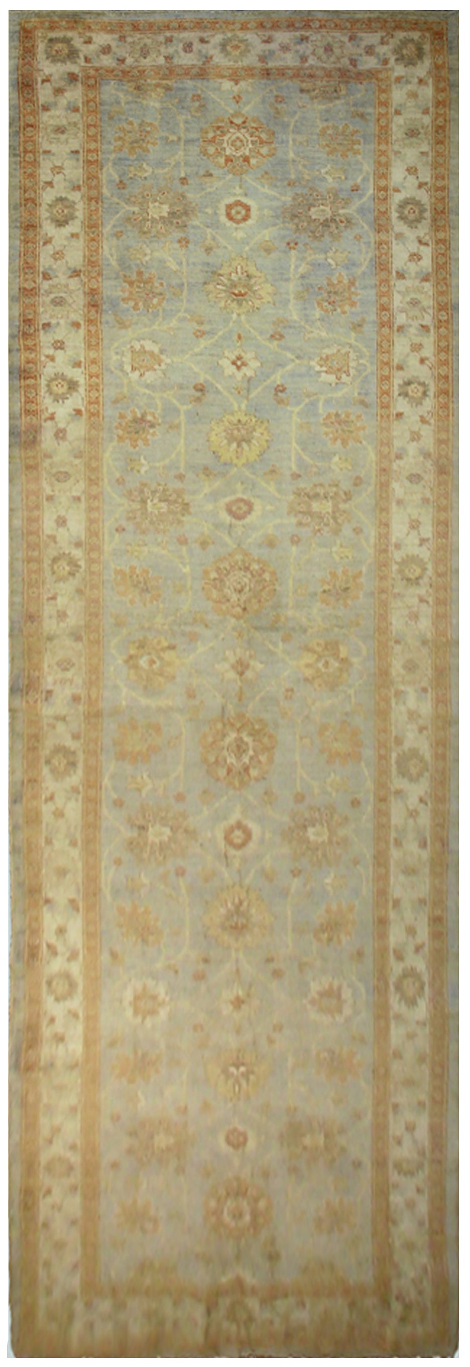 4x14 Grey Gold Tabriz Design Ariana Traditional Long Wide Runner Rug