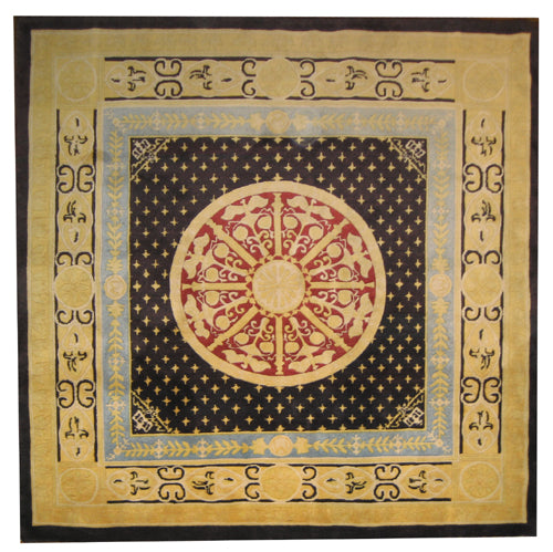 5x5 French Savonnerie Design Square Rug