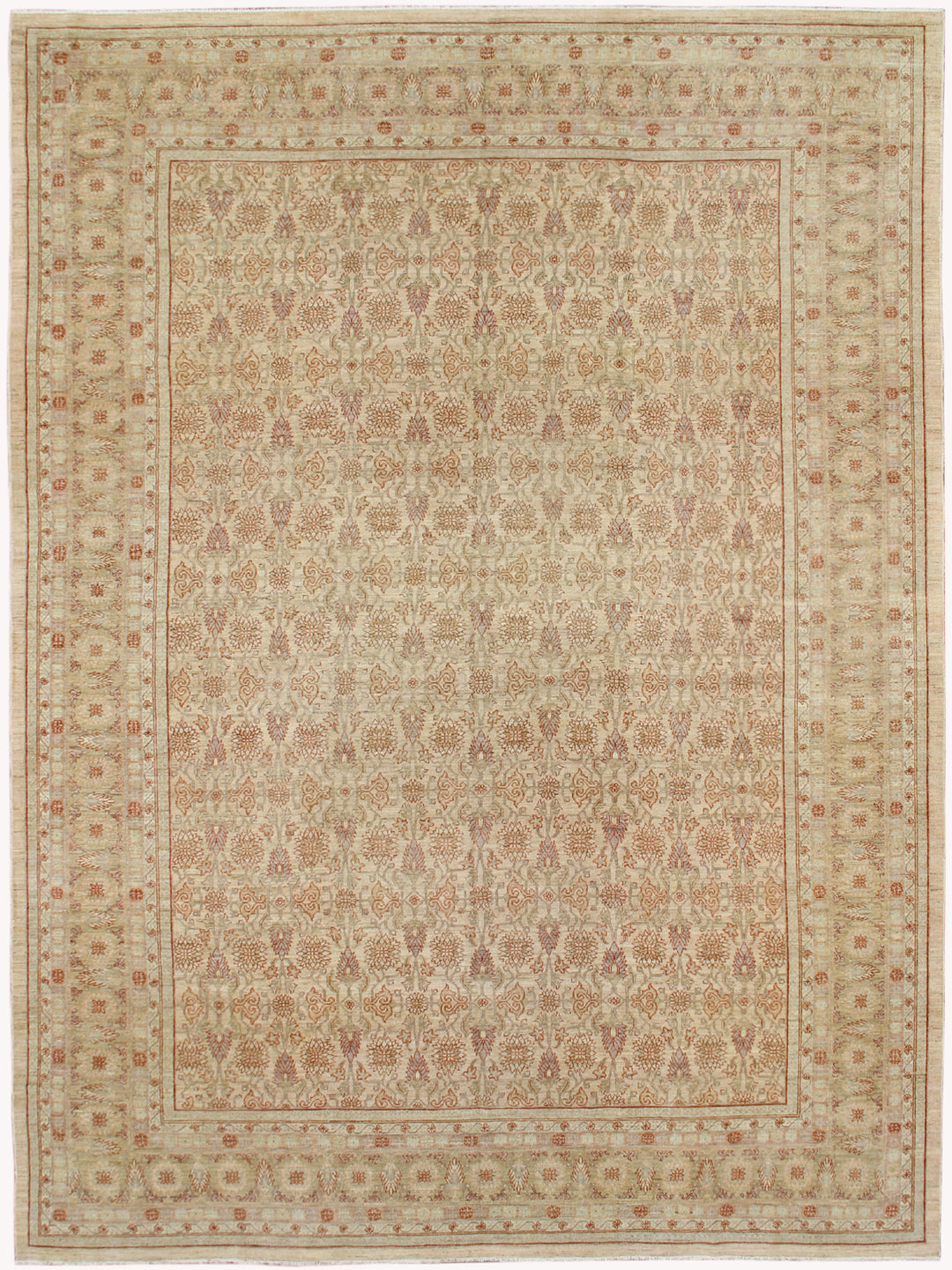 10'x14' Ariana Traditional Samarkand Gold Pastel Rust Rug
