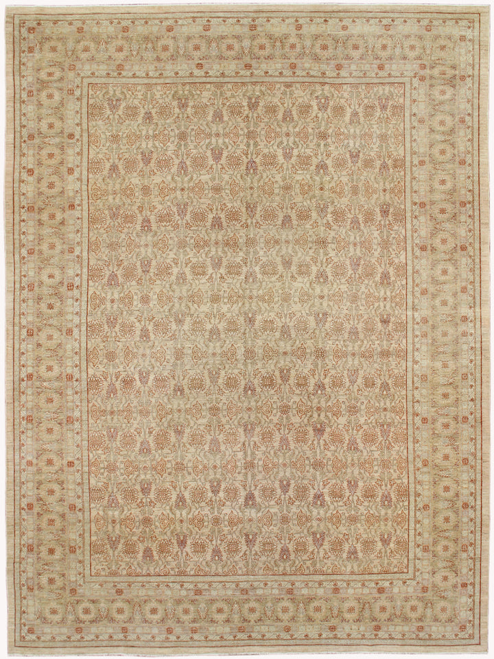 10'x14' Ariana Traditional Samarkand Gold Pastel Rust Rug