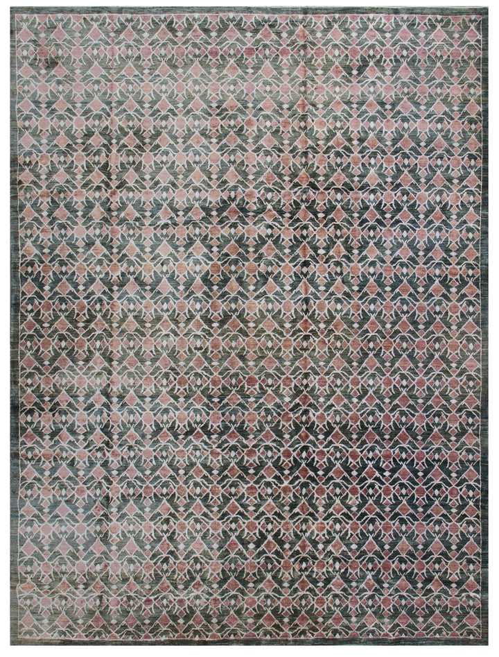 8'x10' Afghan Ariana Modern Rug | Hand-Knotted | Organic Wool