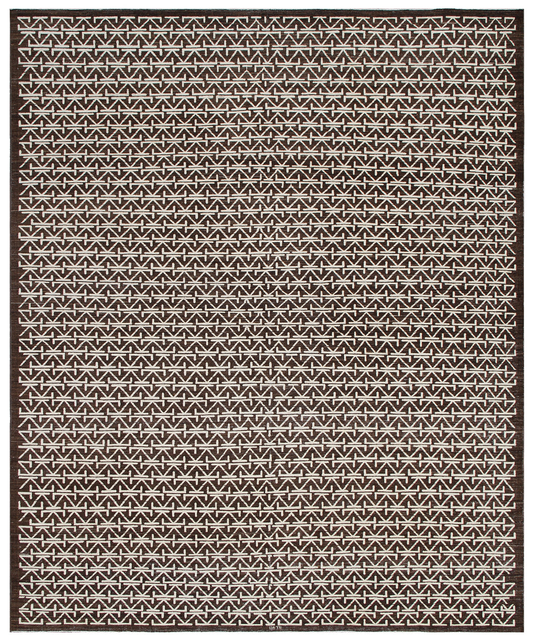 8'x10' Afghan Hand-Knotted Modern Geometric Rug | Contemporary Design