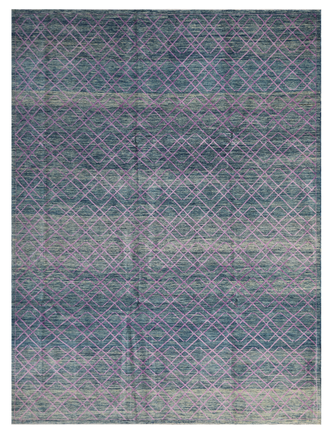 8'x10' Wool Rug | Blue Area Rug | Modern Rug