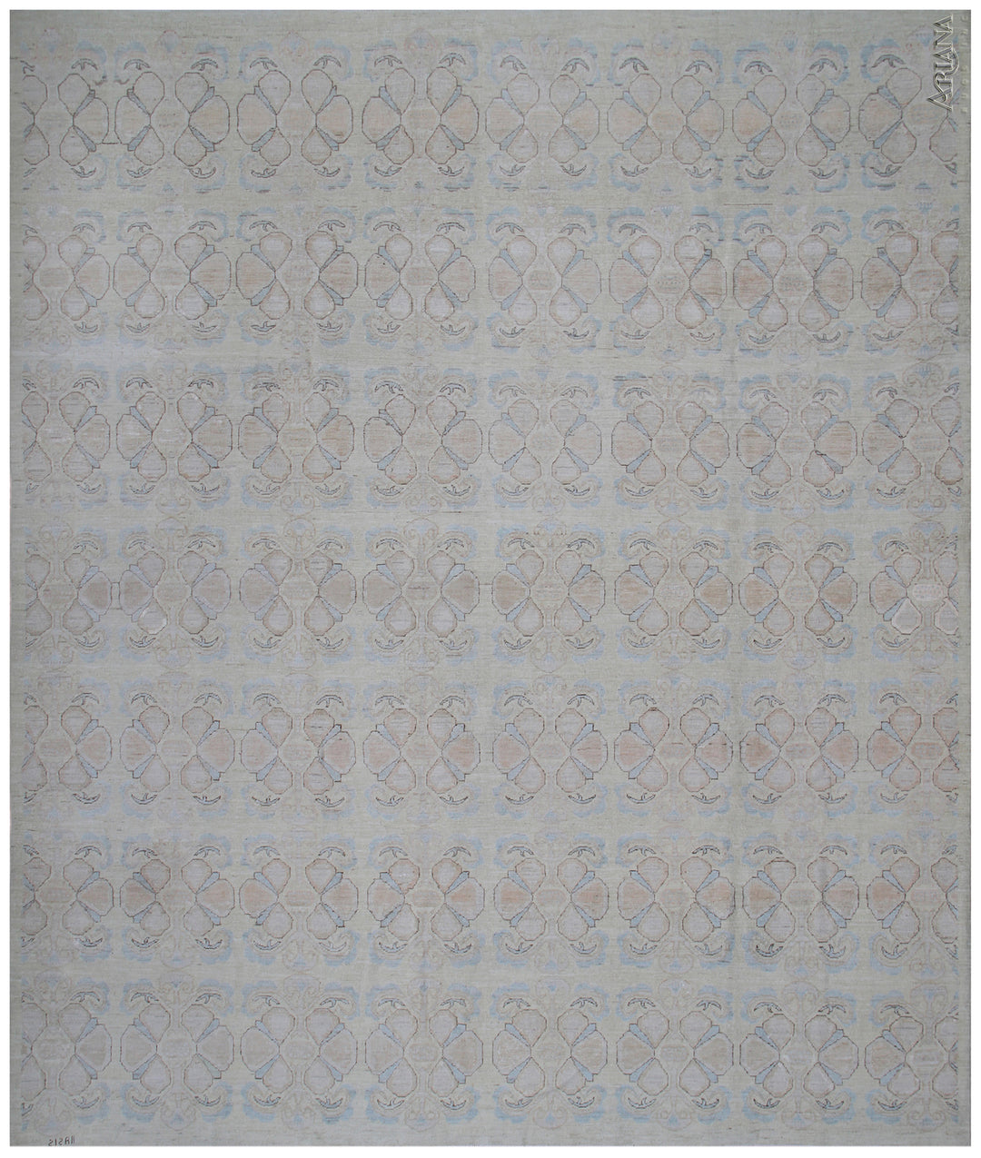 8'x10' Pale Soft Color Palette Hand-knotted Ariana Transitional Modern Rug