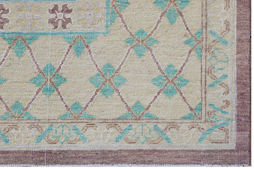 8'x11' Afghan Hand-Knotted Sultanabad Rug | Floral Design, Organic Wool