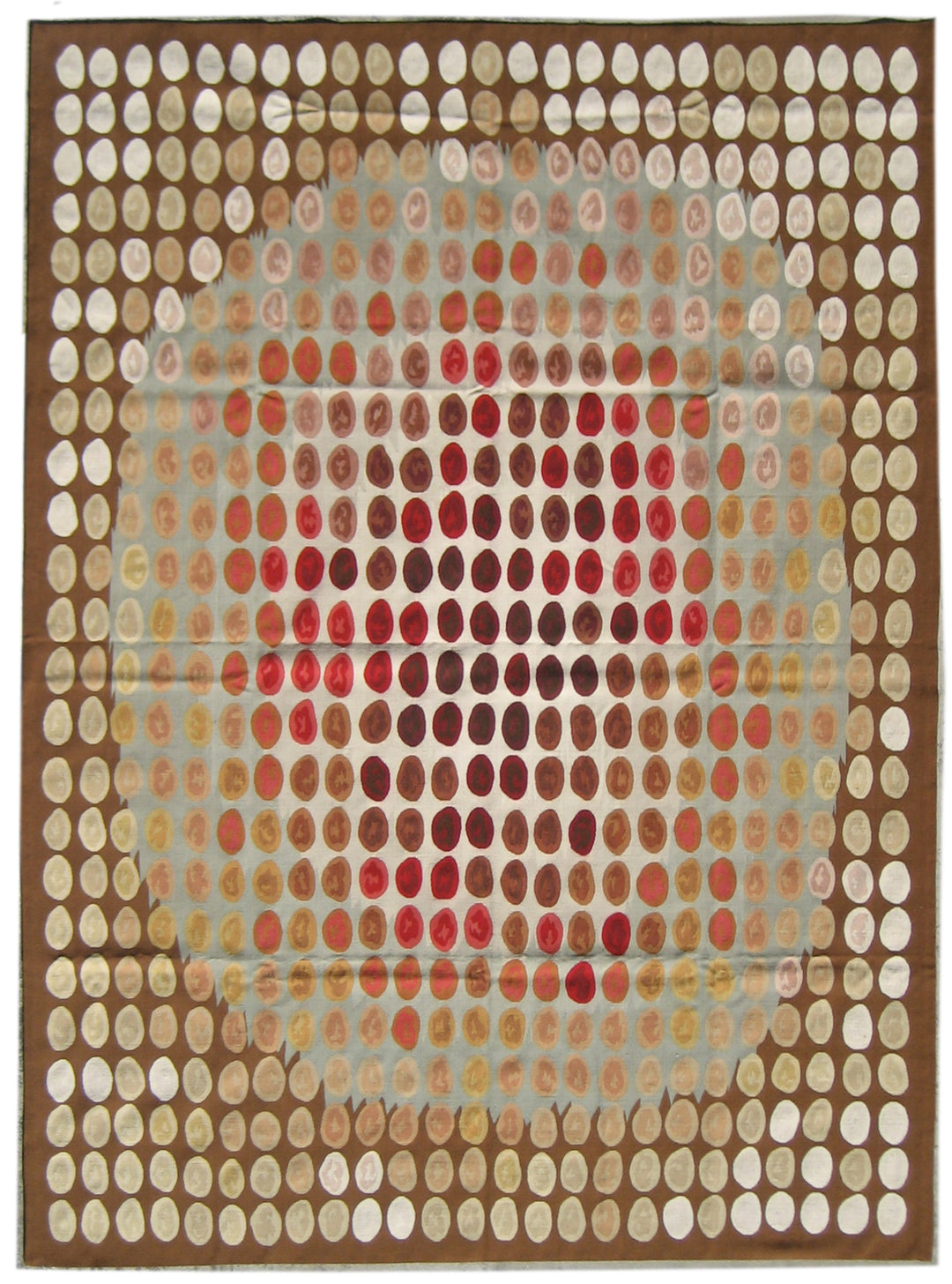 7'x9' Hand Made Aubusson Ariana Modern Rug