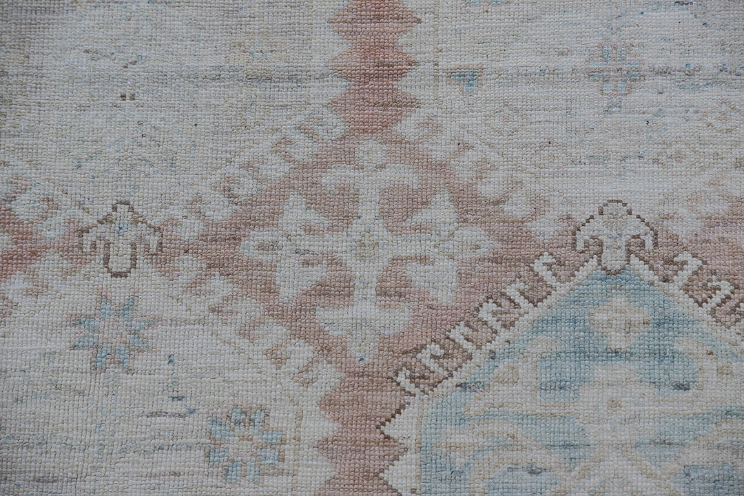 9'x12' Hand-Knotted Rug | Organic Wool | Earth-Tone Geometric Rug
