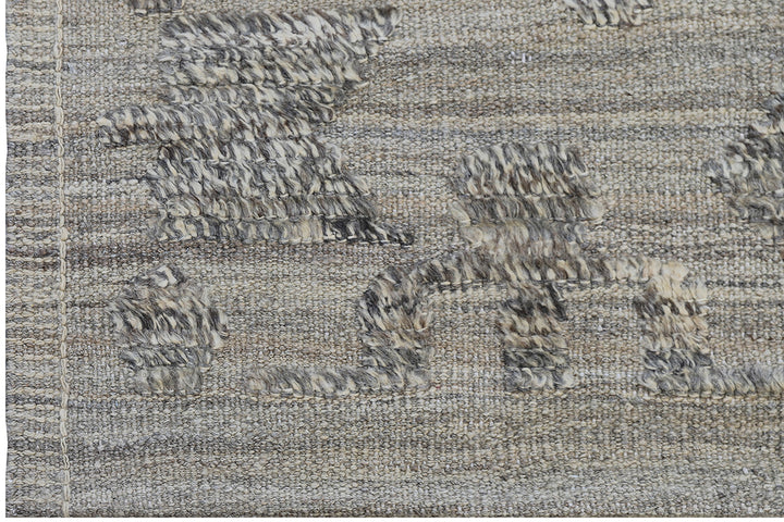 9'x12' Moroccan Rug | Symbolic Pattern Barchi Wool Shag Rug